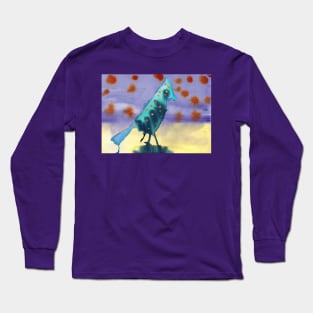 Blue Jay in Watercolors Long Sleeve T-Shirt